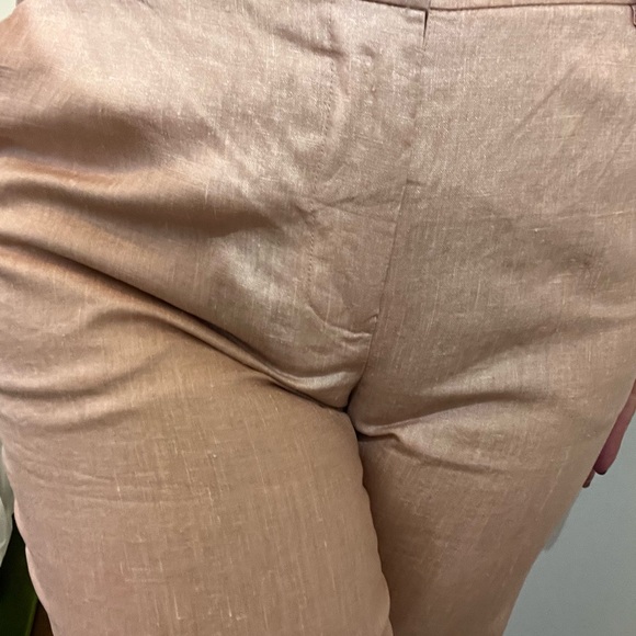 CAPRI!💙👖BIANCA NYGARD CROPS!👖💙10 RUN SMALL BEAUTIFUL METALLIC PEACH PINK EUC - Picture 13 of 16